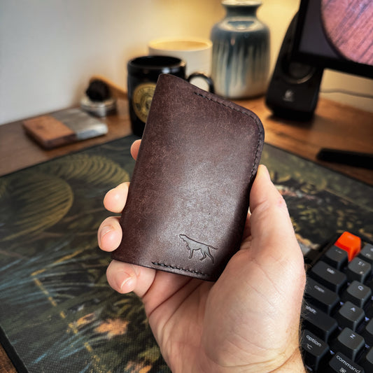 Handmade Minimalist Leather Bifold Wallet - Maggie