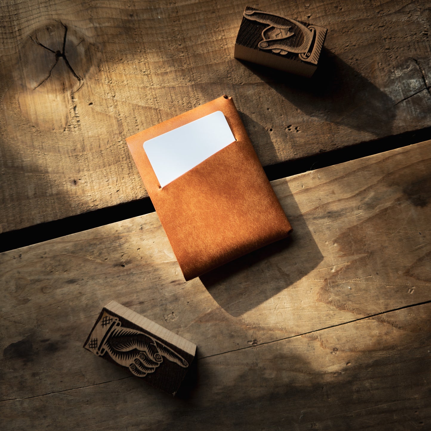 Back of Buck minimalist wallet in Olmo Pueblo