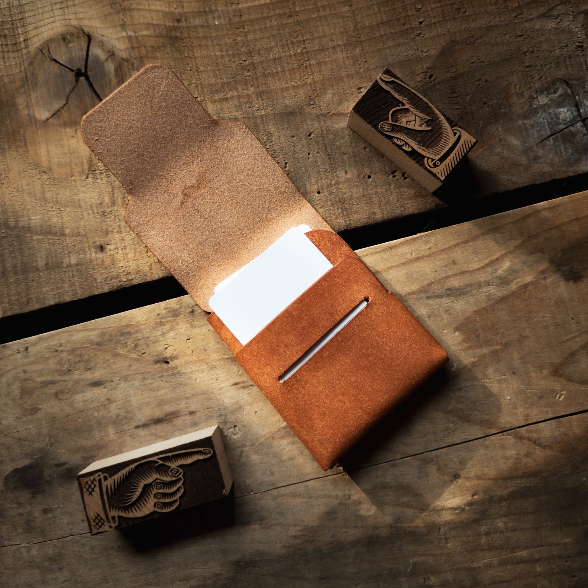 Stitchless Buck with open flap in Olmo Pueblo