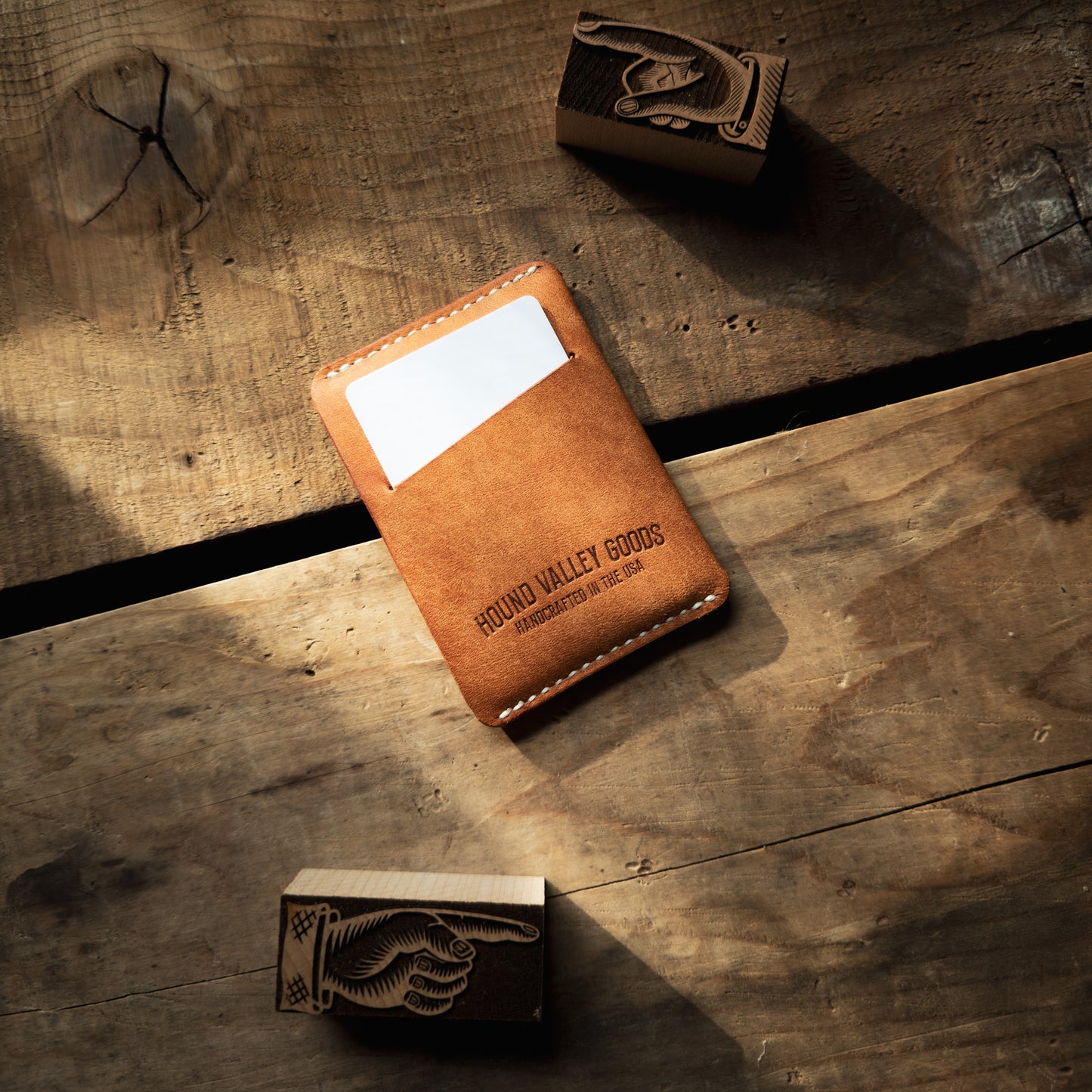 Back of Sirius minimalist cardholder wallet in Olmo Pueblo